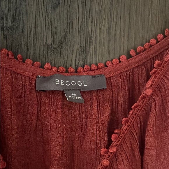 Rust-Orange Flutter Crepe Sleeve Blouse by Forever 21 - Picture 2 of 4